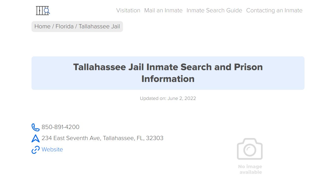Tallahassee Jail Inmate Search and Prison Information