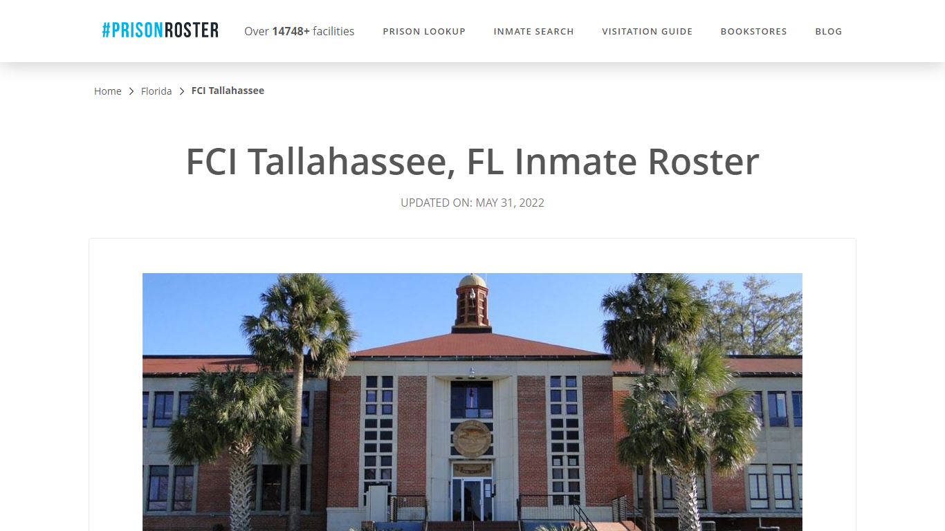 FCI Tallahassee, FL Inmate Roster - Prisonroster